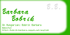 barbara bobrik business card